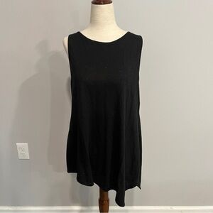 Eileen Fisher Black High NeckTunic Sleeveless Top Medium